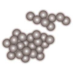 Cluster Of Gray Spheres With Soft Shadow Effects Isolated On White Background Scientific Structure Concept