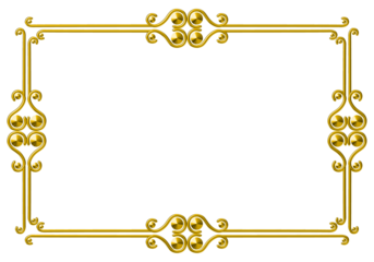 golden frame with floral pattern