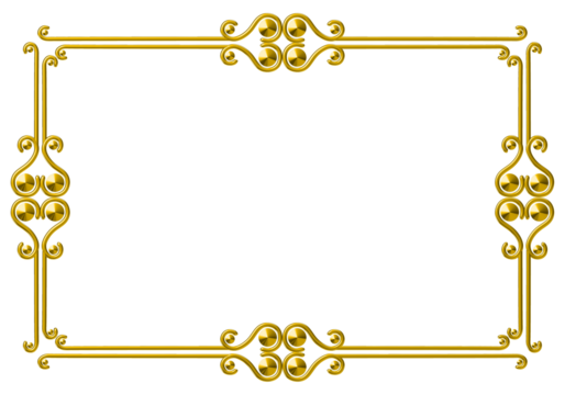 golden frame with floral pattern