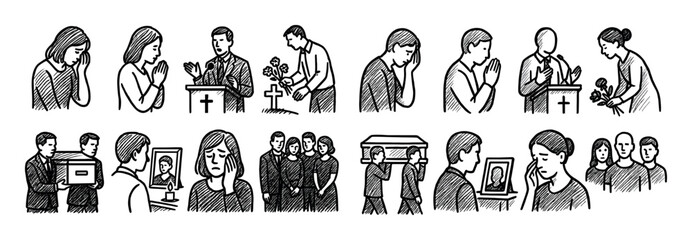 Funeral Ceremony Icons
