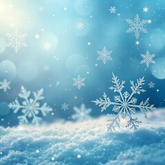 Snowflakes winter snow background christmas holiday season december frost cold ice crystal frozen nature festive celebration design xmas snowfall