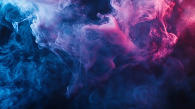 A mesmerizing display of colorful smoke swirling and blending together in a captivating abstract composition