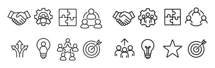 Obraz premium Teamwork Icon Grid