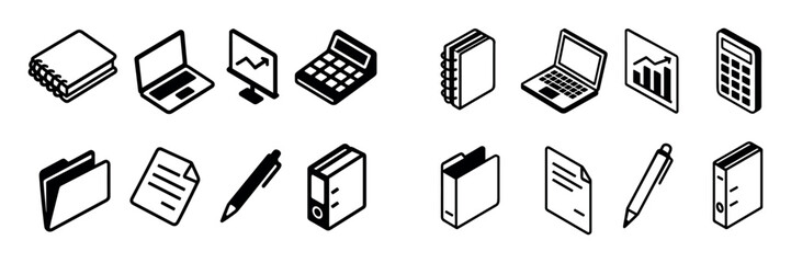 Isometric Business Icons