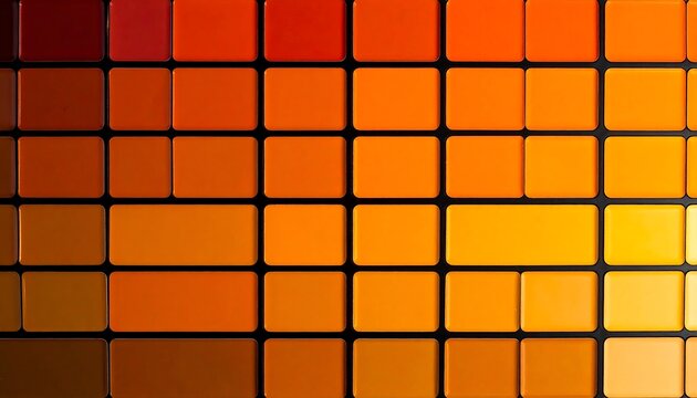 Warm Tones - A Gradient of Orange and Yellow Squares.