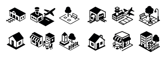 Isometric Icon Grid