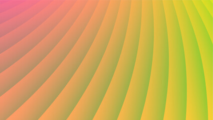 Warm Sunset to Lime Green Gradient Stripes