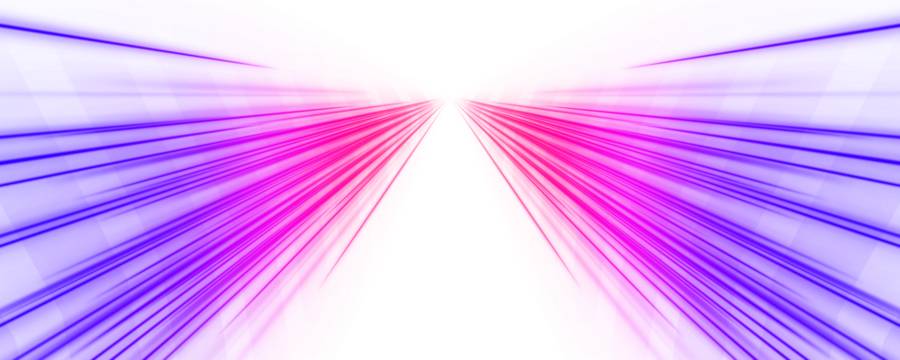 Pink and red neon light trails twist dynamically across a cityscape on transparent background. Yellow and blue streaks add glowing energy and movement. Perfect for futuristic vector designs. - Powered by Adobe