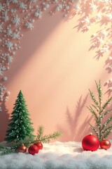 christmas background with christmas tree