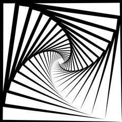 Black and white abstract geometric composition