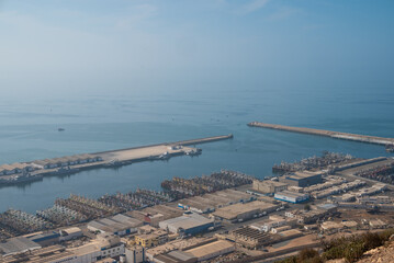 Paysage de la ville d'Agadir au Maroc au bord de l'Océan
