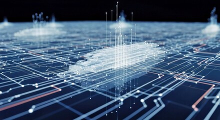 Intuitive Connected AI Project Translucent Data Streams Soft Digital Gradients