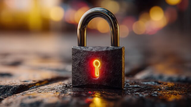 Secure your digital world with this powerful padlock, symbolizing protection and advanced cybersecurity solutions in a modern, vibrant setting