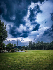 football field and sky