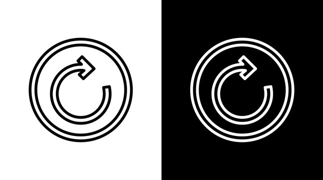 Try Again White Icon Set Design