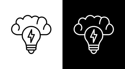 Brainstorming White Icon Set Design