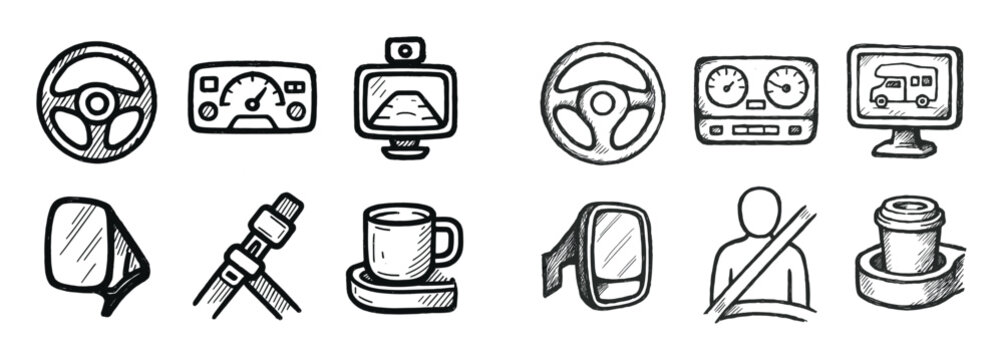 Motorhome Icon Set