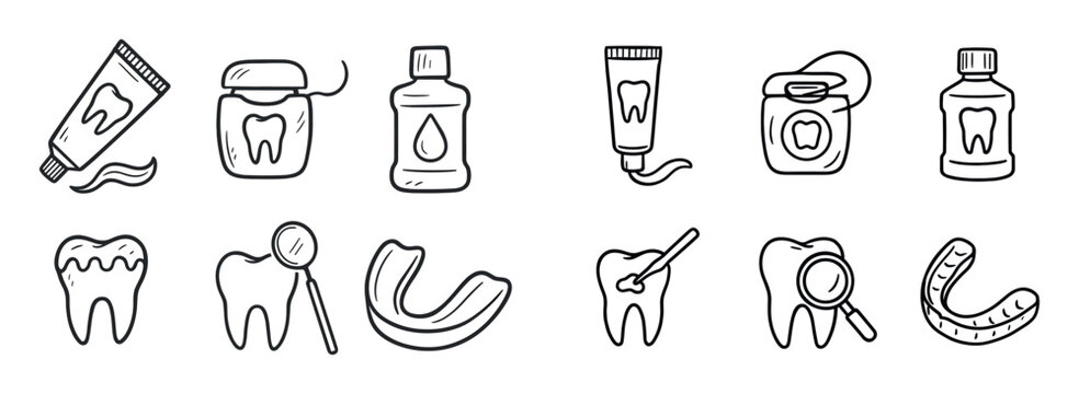 Toothache Prevention Icons