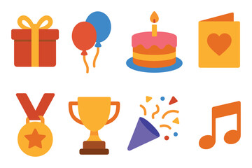 Vibrant Celebration Icons