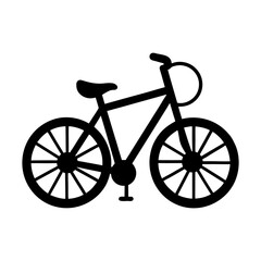 Fototapeta premium Vintage Style Bike Sharing Icon – Groovy Bicycle with Funky Curves on White Background.