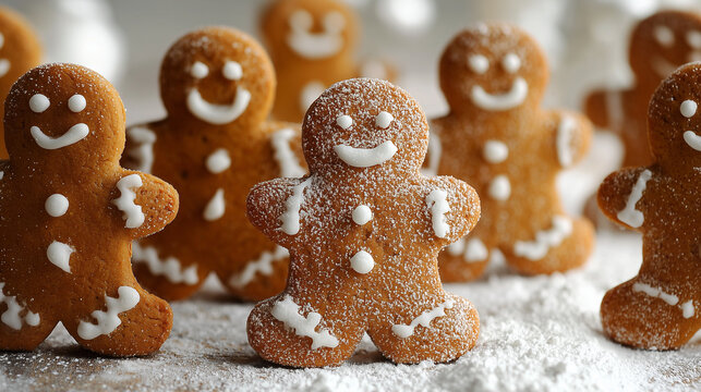 Ai christmas gingerbread cookies food, biscuit,  - Powered by Adobe