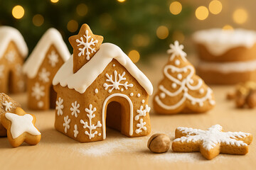 Italian Family Celebrating Christmas Together with Traditional Festive Spirit.