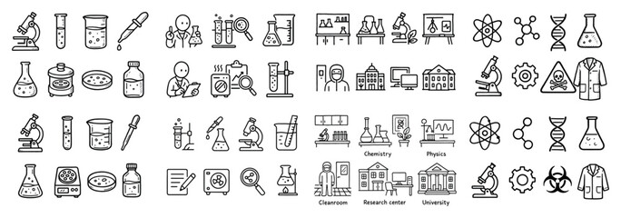 Obraz premium Science and education icons