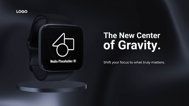 Elegant 3D Smartwatch Product Mockup