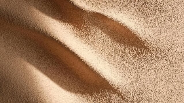 Desert sand dunes with wind-sculpted ridges and soft shadows. Concept Desert Photography, Wind-Sculpted Dunes, Soft Shadows, Golden Hour, Minimalist Landscape