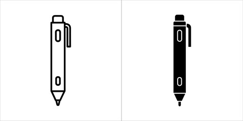 Mechanical pencil icon, outline and glyph style, stationery tool