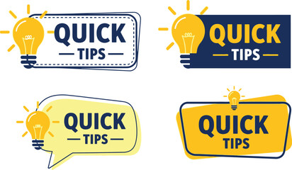 Get smart ideas with quick tips and bright lightbulb graphics
