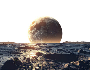 Total Lunar Eclipse Sequence – Celestial Phenomenon PNG