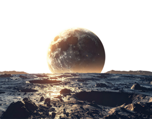 Total Lunar Eclipse Sequence – Celestial Phenomenon PNG