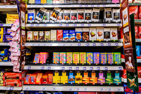 Selection Of Supermarket Luxury Chocolate Brands