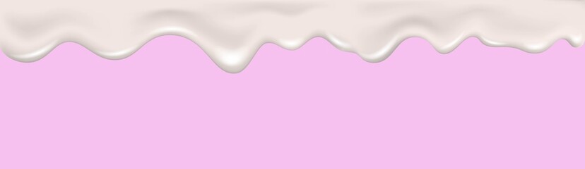 Yogurt, cream, glaze, liquid or paint wave realistic 3d texture.