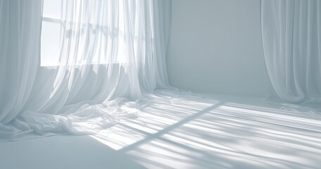 white empty room studio for presentation