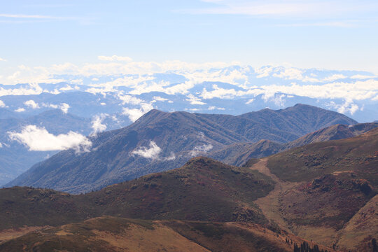 Gurian Mountains in the clouds, Gomismta, Georgia