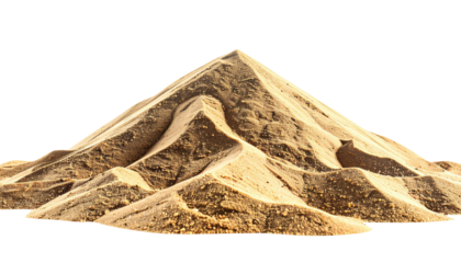 Golden pyramid sand pile, textured, coarse