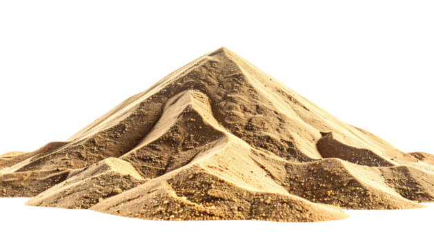 Golden pyramid sand pile, textured, coarse
