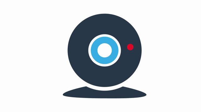 webcam  icon animation  simple flat