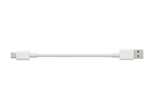 White Micro-USB Charging Cable PNG