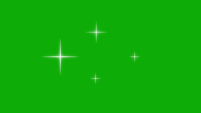 Twinkling stars animation, white cartoon, flat, sparkling stars animation, Twinkle light stars vector, doodles style stars Blinking retro vector stars and starry night sky