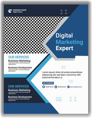 Obraz premium Professional Marketing Agency Flyer Modern Business Promotion Template Design
