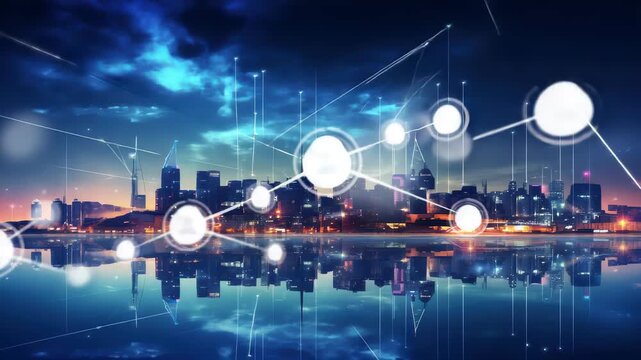 5G, 6G, Big data wireless network, high speed internet, cloud computing or connect diagram technology, Data storage, service, synchronize, online, financial, Connectivity global, smart city, Gen AI