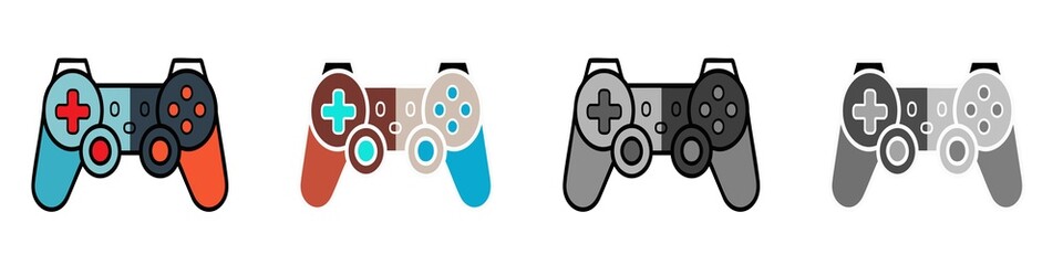 collection 4 vector joystick gamepad