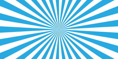 sunburst pattern blue and white background design. Vintage sunrays illustration swirl line. sun beam vector banner design pop art comic burst gradient concept pattern.	
