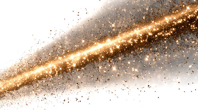 golden christmas twinkling stick on white background