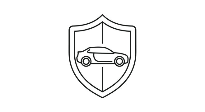 Protecting your vehicle is paramount ensuring safety and security for every journey ahead with this sleek shield icon, Generative AI.