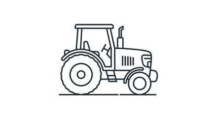 Classic tractor icon for agricultural design projects symbolizing farming harvest and rural life, Generative AI.