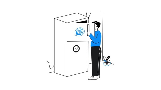 Stay cool character animated illustration, ready to use and download